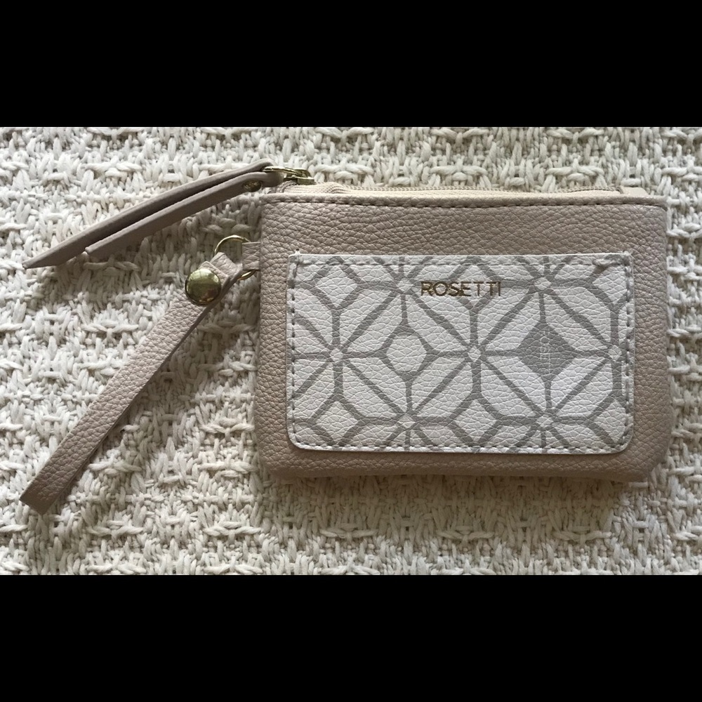 Rosetti Wristlet Wallet Zipper Coin Purse Leather